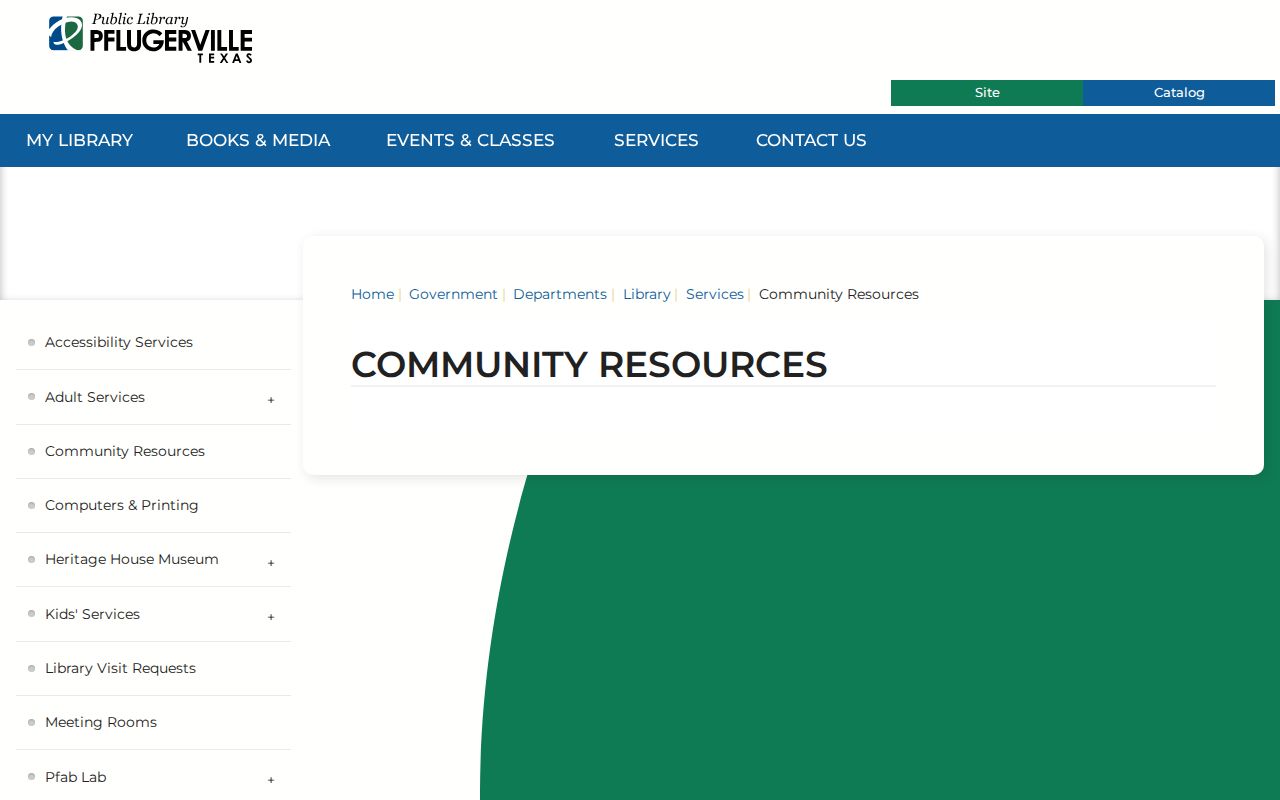 Pflugerville city directory companion resources at the public library genealogy and local history page