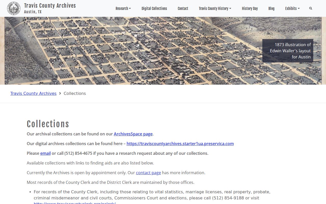 Pflugerville city directory archive research through Travis County Archives collections