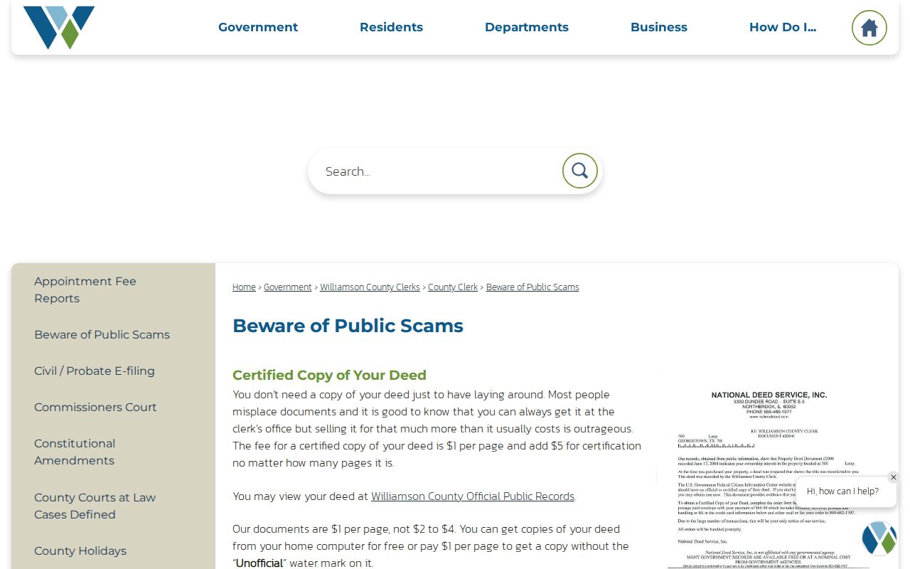 Pflugerville previous residents Williamson County deed-copy warning
