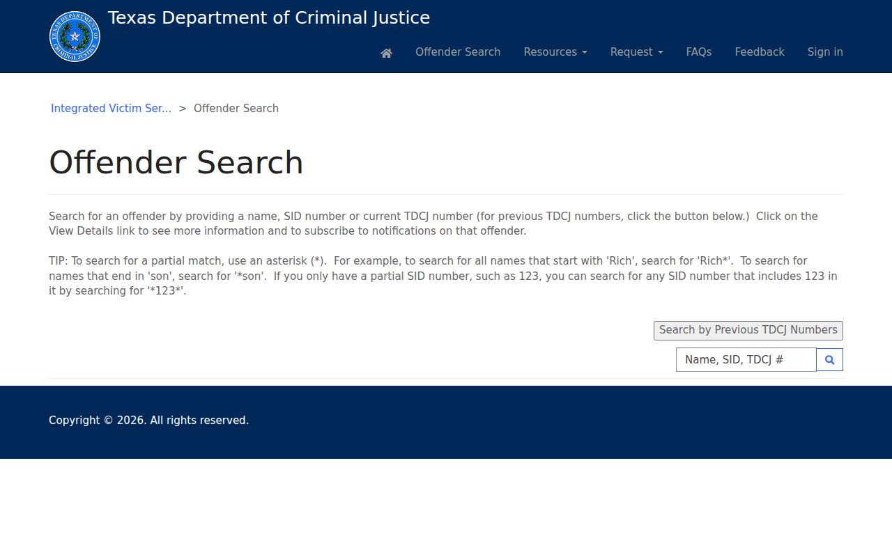 Pflugerville resident search TDCJ inmate fields